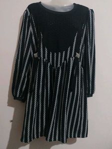 Striped Black and White Dress