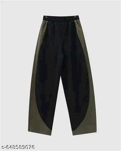 Stylish Two-Tone Baggy Pants