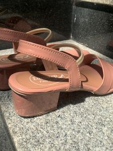 Nude Pink Heels, Off White Beachy Flats