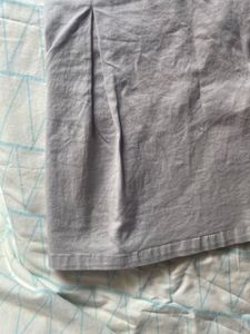 Light Grey Cargo Pleated Mini Skirt