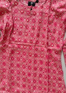 Pink Printed Kurta