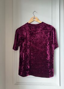 SHEIN Burgundy Velvet Top