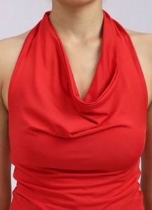 Red Sleeveless Top &amp; Black Pants (size M)