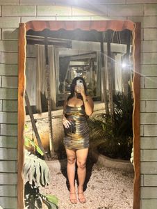 Gold Bodycon Mini Dress