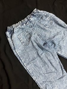Acid Wash Denim Pants