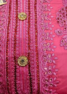 Unstriched Suit Piece Stone And Thread Work