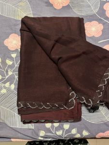 Elegant Brown Saree with Blouse