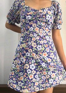 Floral Puff Sleeve Mini Dress