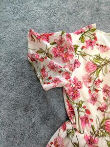 🌺Pink Floral Long Frock 🌺