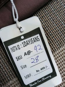A@92 Size-28 Straight Jeans
