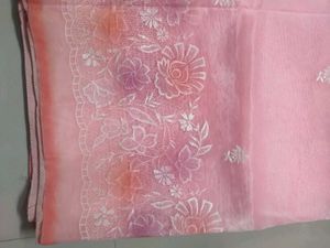 PINK COLOUR PAPER SILK SAREE