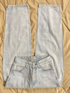 High Waist Straight Leg Jeans