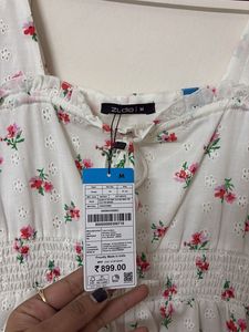 Floral Eyelet Mini Dress