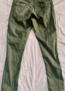 olive Green Slim Jeans