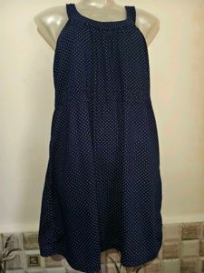 Size M/ L 36-38  Blue Polka Dot Dress