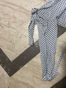 Unused One Shoulder Polka Dot Top