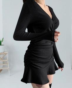 Ribbed Knit Bodycon Mini Dress