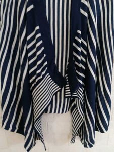 Stripped Viscose Open Shrug