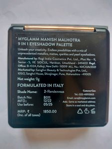 My Glam Manish Malhotra 9 Eyeshadow Palette