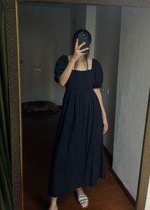 NEW LOOK Black Puffed Sleeve Maxi Dress