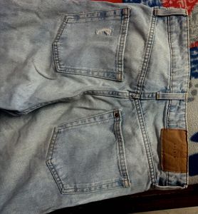 Loose straight high waist demin