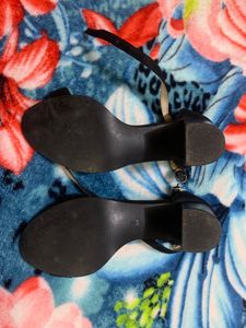 Ajio heels - Black With Embellishments