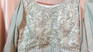 sea green gharara set