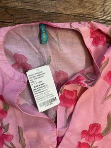 Pink Floral Print Kurta Set