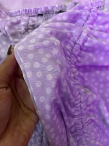 🎀Lavender Mesh Top.SIZE-28-34.NOT WORN EVEN ONCE