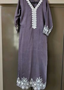 Elegant Purple Embroidered Kurta set