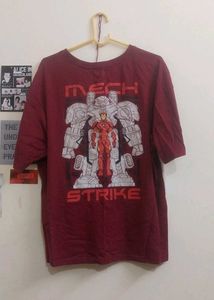 Maroon &amp; White Mech Strike Iron Man Tee