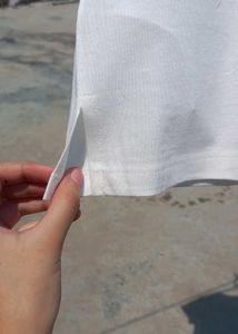 Mango White Palm Print T-Shirt