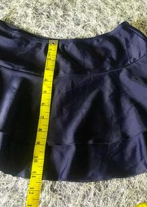 Navy Blue Tiered Skirt