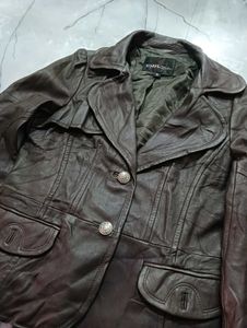 Damozel Brown Leather Jacket