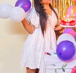 Floral Puff Sleeve Mini Dress🤩