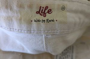 Wide Leg White Jeans