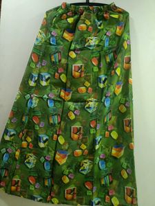 Green Printed Maxi Skirt
