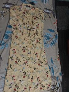 Floral Print Button-Down Kurti