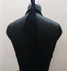 Black Ring Detail Bikini Top