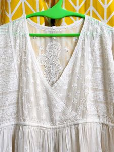 White Embroidered Kurta