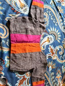 Linen Jamdani saree  Hand weaving