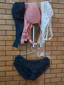 Combo  Of Four  Imported Fabric Bra N Panty