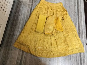 Cancan Attached Heavy Flared Lehenga