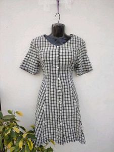Imported Checked Dress🤍