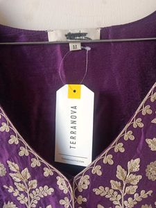 Embroidered Purple Waistcoat