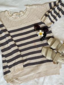 Striped Knit Sweater