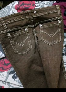 Korean Top With Brown Jeans Combo