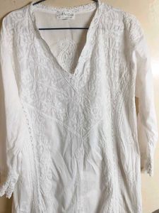 White Chikankari Kurta