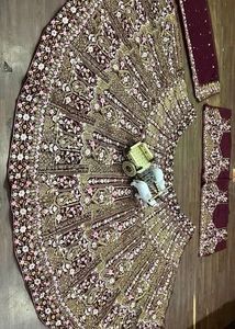 Elegant Maroon Color Georgette Sequence Lehenga