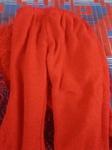 Red Knitted Baby Clothes Set